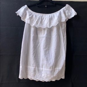 White off shoulder top size smal